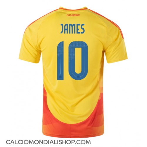 Maglie da calcio Colombia James Rodriguez #10 Prima Maglia Copa America 2024 Manica Corta